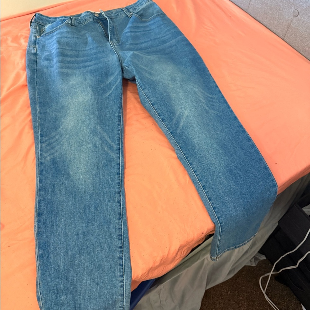 Fashion Nova Light Blue Denim High-Rise Jeans